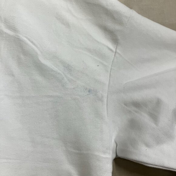 ORANDESIGNE Women's XL White Cropped Pullover Sweatshirt Long Sleeve Crew Neck - Picture 5 of 9